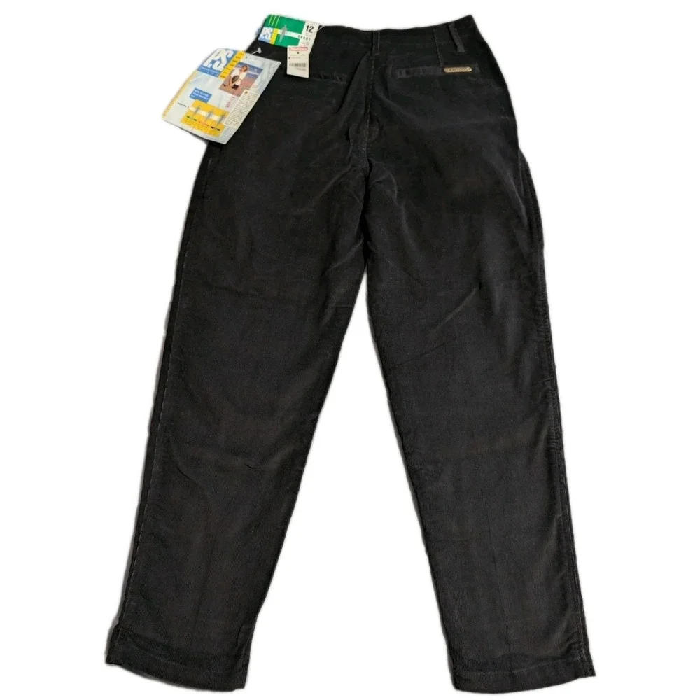 Vintage P.S. Gitano Corduroy Pants Womens‎ 12 Short NWT Pleated Tapered